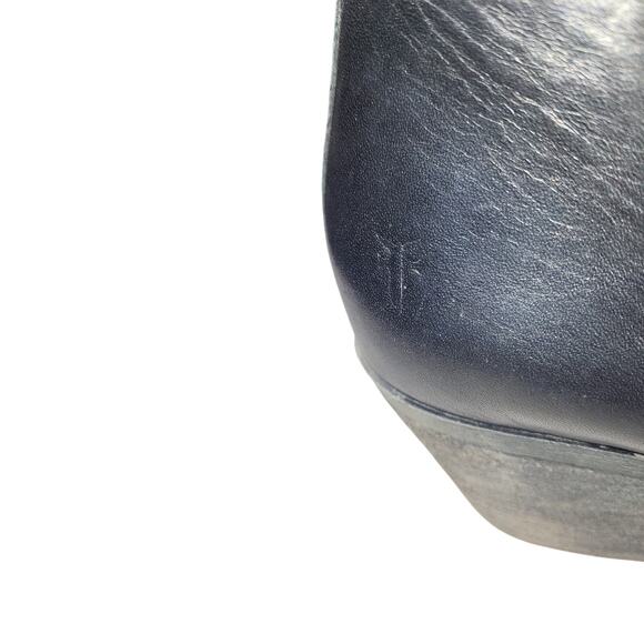 Frye Women's Black Leather Ankle Boots Side Zip Pointed Toe US Size 7M - Picture 5 of 7